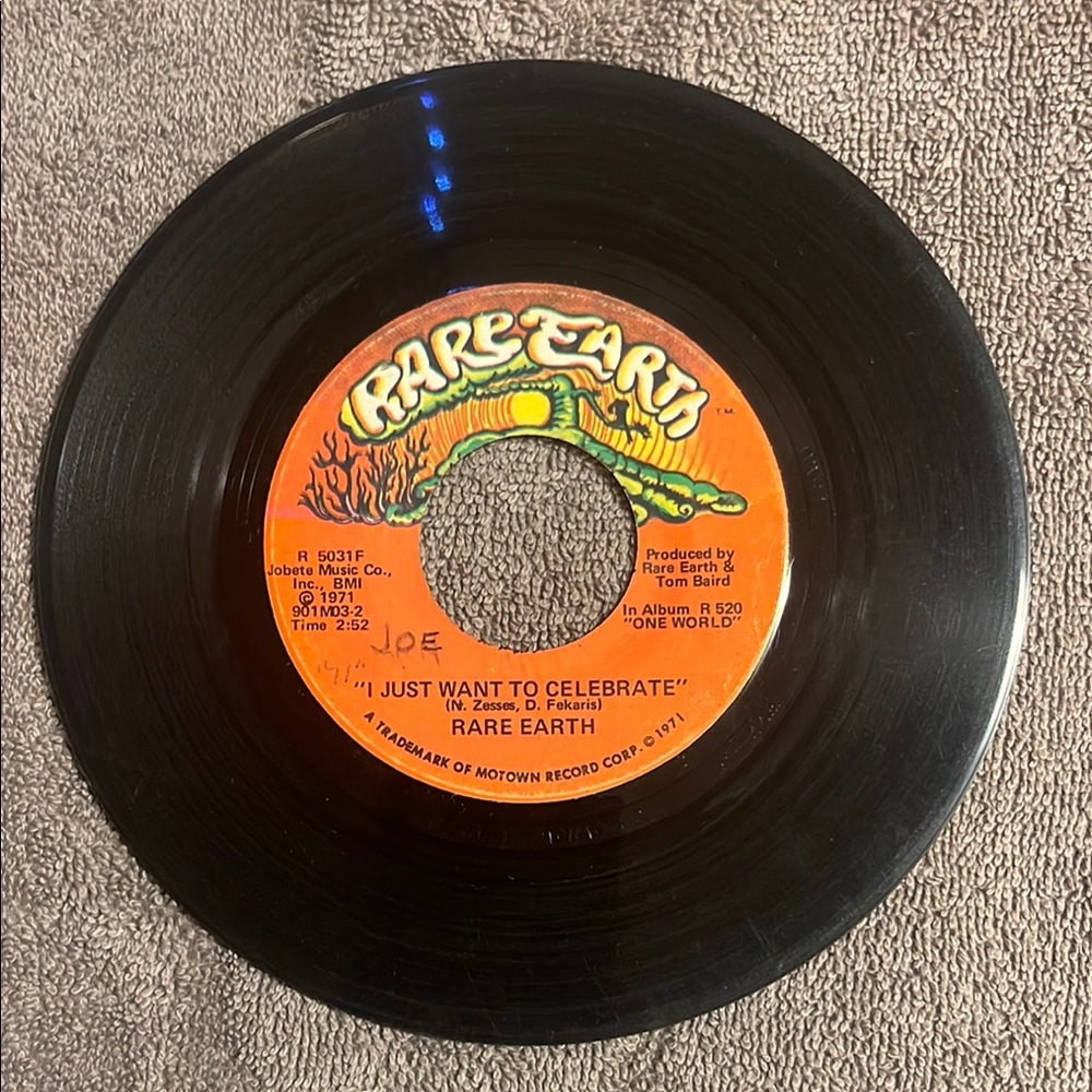 Rare Earth 45 rpm vintage Vinyl Record